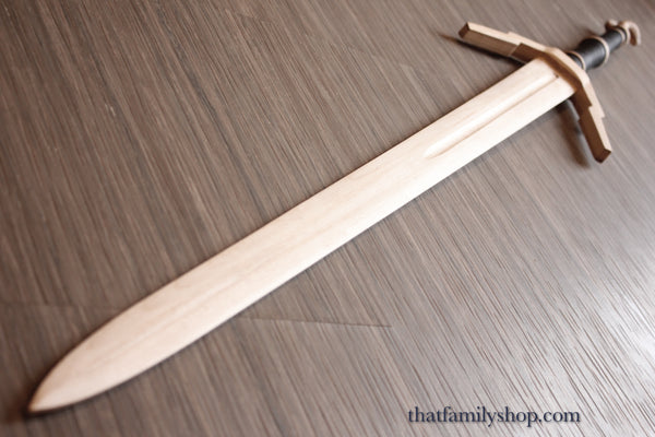 Wooden Geralt of Rivia's Silver Sword from the Witcher, Replica Costume Prop for Cosplay