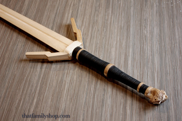 Wooden Geralt of Rivia's Silver Sword from the Witcher, Replica Costume Prop for Cosplay
