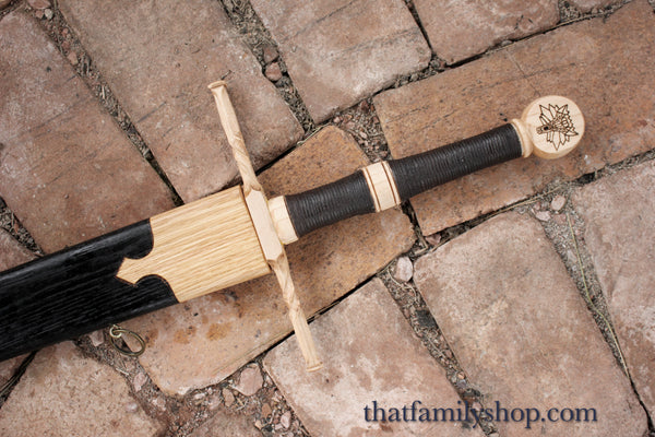 Wooden Geralt of Rivia's Steel Sword from the Witcher, Replica Costume Prop for Cosplay