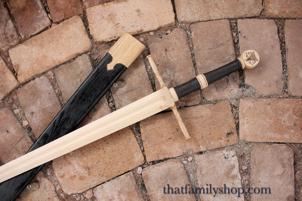 Wooden Geralt of Rivia's Steel Sword from the Witcher, Replica Costume Prop for Cosplay