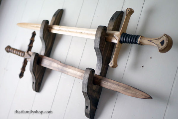 Wall-Mounted Sword Hanger Rack, Display Hangers