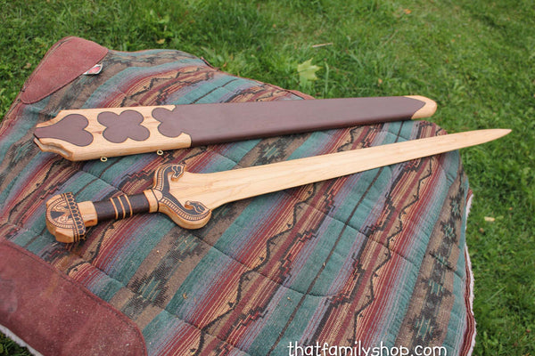 Eowyn's Sword Lord of the Rings Wooden Replica Rohan Weapon Movie/Costume Prop-thatfamilyshop.com
