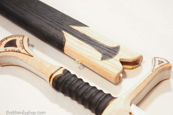 Anduril, Aragorn's Sword LOTR-Inspired Wooden Isildur Replica Blade-thatfamilyshop.com