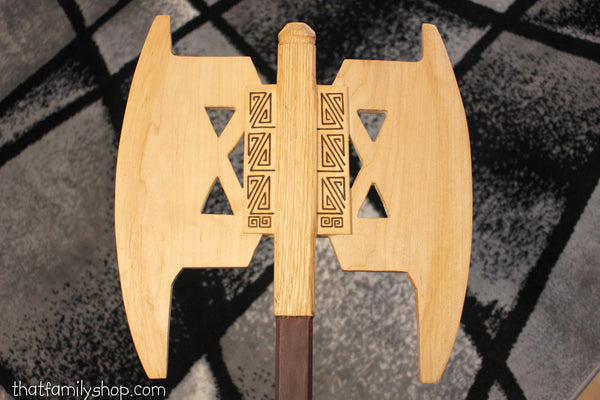 Gimli's Double-Headed Axe Lord of the Rings Wooden Replica-thatfamilyshop.com