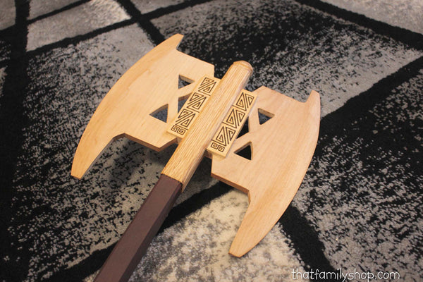 Gimli's Double-Headed Axe Lord of the Rings Wooden Replica-thatfamilyshop.com