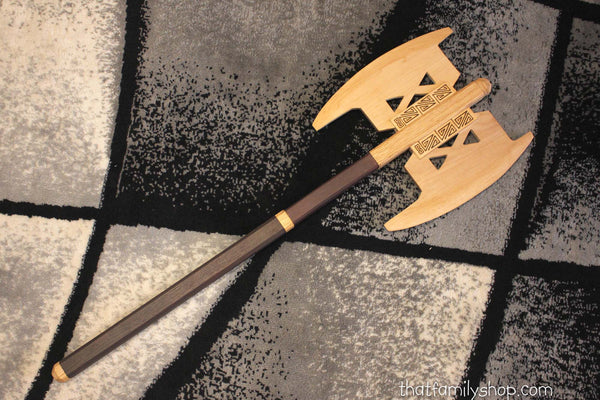 Gimli's Double-Headed Axe Lord of the Rings Wooden Replica-thatfamilyshop.com