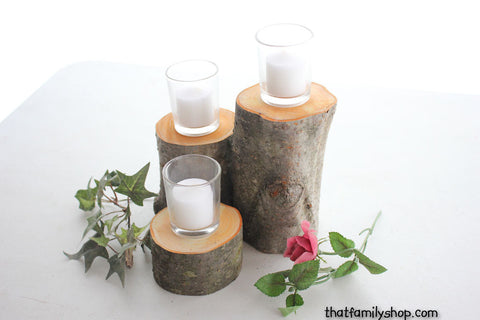 3-Log Centerpiece Stand Display-thatfamilyshop.com