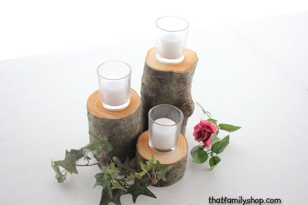 3-Log Centerpiece Stand Display-thatfamilyshop.com