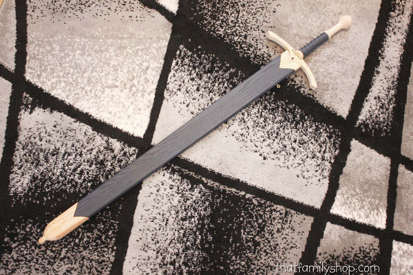 Gandalf's Glamdring Sword Wood Replica LOTR Lord of the Rings Movie Prop-thatfamilyshop.com