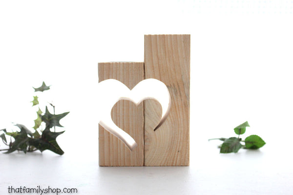 Rustic Barnwood Candle Holder with Unique Heart Design-thatfamilyshop.com