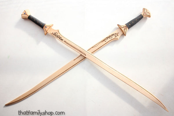 Icingdeath & Twinkle - Wooden Cosplay Drizzt Do'Urden's Scimitar from Dungeons and Dragons D&D-thatfamilyshop.com