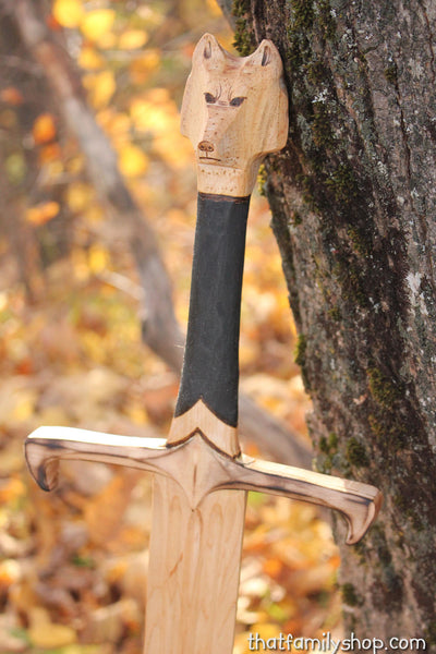 Longclaw-Inspired Sword of Jon Snow Game of Thrones GOT Wood Replica-thatfamilyshop.com