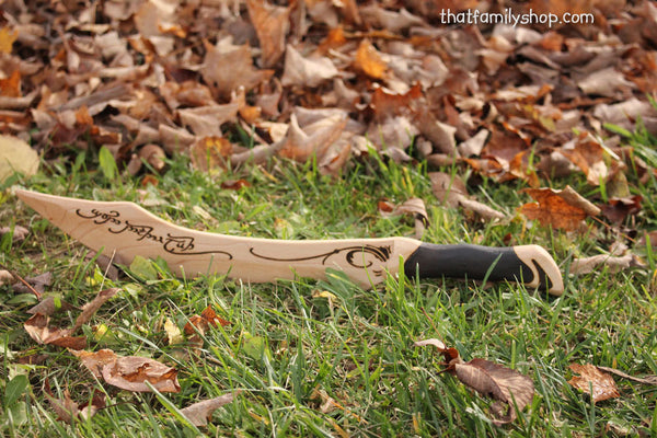 Aragorn Dagger Wooden Lord of the Rings Wooden Prop Movie Costume Knife Sword-thatfamilyshop.com