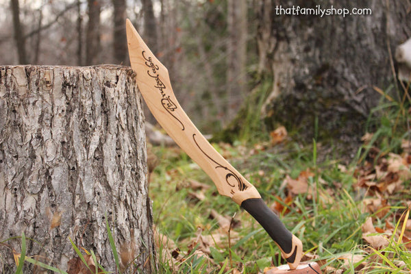 Aragorn Dagger Wooden Lord of the Rings Wooden Prop Movie Costume Knife Sword-thatfamilyshop.com
