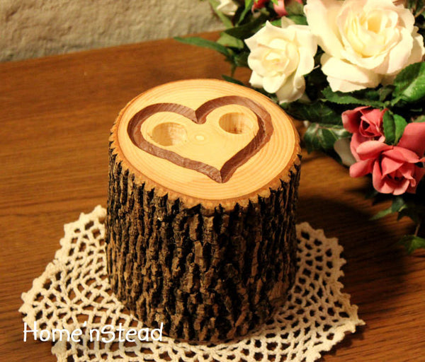 Engraved Heart Pen Holder Table Rustic Wedding Guest Book-thatfamilyshop.com