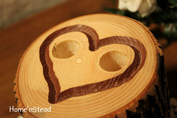 Engraved Heart Pen Holder Table Rustic Wedding Guest Book-thatfamilyshop.com