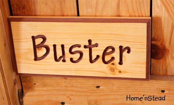 Customizable Engraved Wood Name Plaques Pet Animal Sign Stall Name Signs Wood Dog House Plaque-thatfamilyshop.com