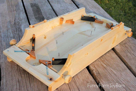 Pinball 2-Player Game Handmade Wooden Classic Family Fun Original-thatfamilyshop.com