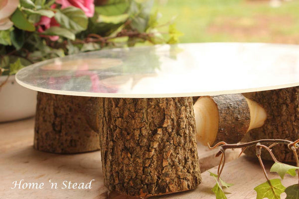 Rustic Wedding Cake Stand Table Decoration Ash Wood Stand Cupcake Tray Party Favors-thatfamilyshop.com
