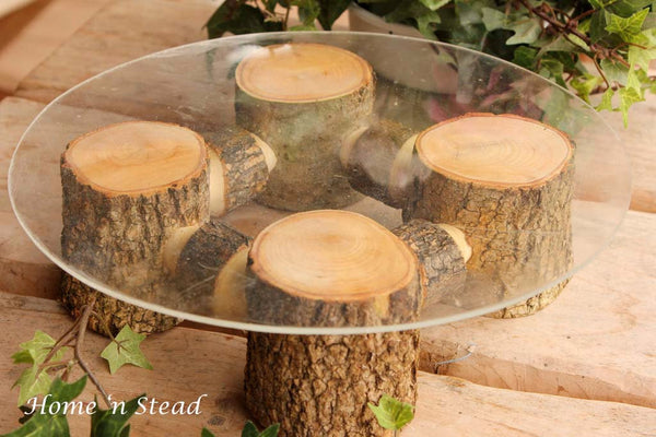 Rustic Wedding Cake Stand Table Decoration Ash Wood Stand Cupcake Tray Party Favors-thatfamilyshop.com