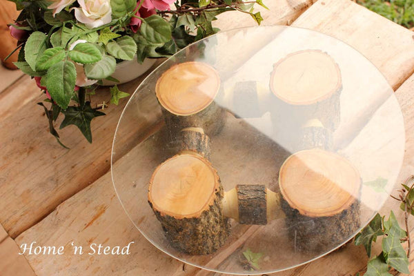 Rustic Wedding Cake Stand Table Decoration Ash Wood Stand Cupcake Tray Party Favors-thatfamilyshop.com