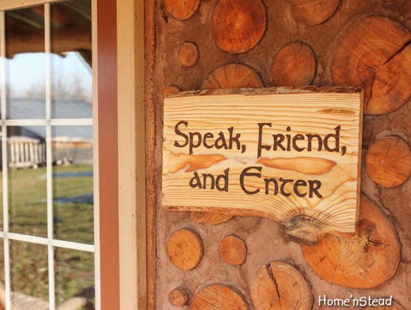Speak, Friend, and Enter Lord of the Rings Quote, Funny Door Welcome Sign, Wall Hanging LOTR-thatfamilyshop.com