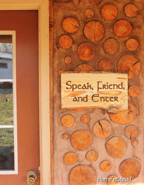 Speak, Friend, and Enter Lord of the Rings Quote, Funny Door Welcome Sign, Wall Hanging LOTR-thatfamilyshop.com