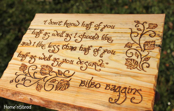 Bilbo Baggins Quote, Hobbit Wall Hanging, Fan Gift Lord of the Rings Sign Plaque LOTR-thatfamilyshop.com