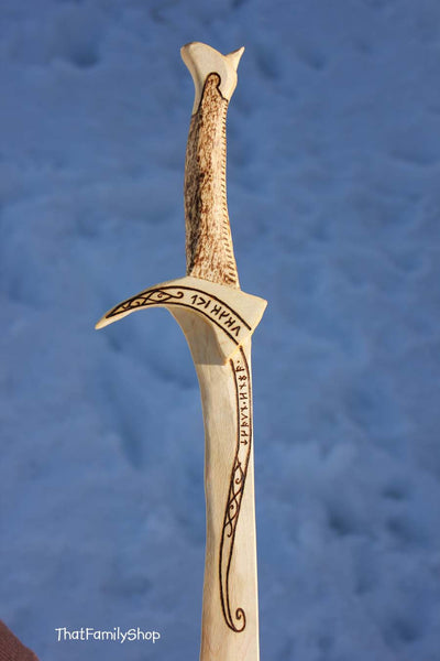 Orcrist Wooden Sword Dwarf Thorin Oakenshield Hobbit Movie Prop Lord of the Rings Fan Gift-thatfamilyshop.com