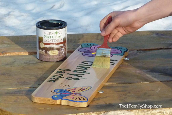 Garden Sign w/ Your Design Custom Flower Plaque Name Outdoor Gift for Mom-thatfamilyshop.com