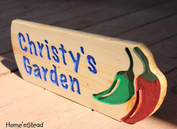 Garden Sign w/ Your Design Custom Flower Plaque Name Outdoor Gift for Mom-thatfamilyshop.com