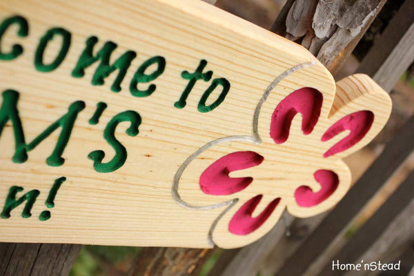 Garden Sign Custom Flower Plaque Name Outdoor Gardener's Christmas Gift for Mom Grandma-thatfamilyshop.com