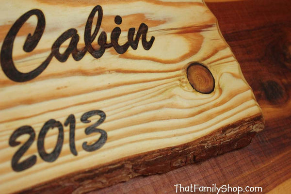 Custom Woodburned Sign Rustic Plaque Names Cabin Personalized-thatfamilyshop.com