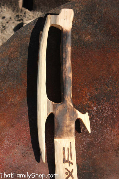 Orc Cleaver Sword/Axe Lord of the Rings Sword Wooden 'Bad Guy' Toy Weapon-thatfamilyshop.com