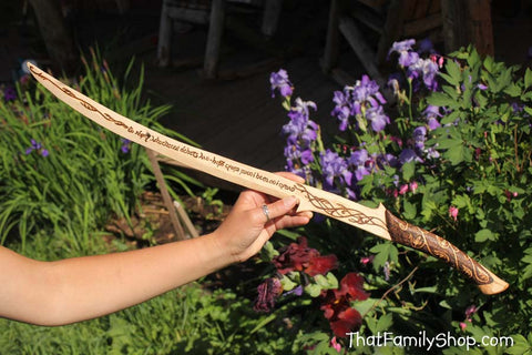 Girls Wooden Sword Arwen's Lord of the Rings Hadhafang Replica Costume Prop-thatfamilyshop.com