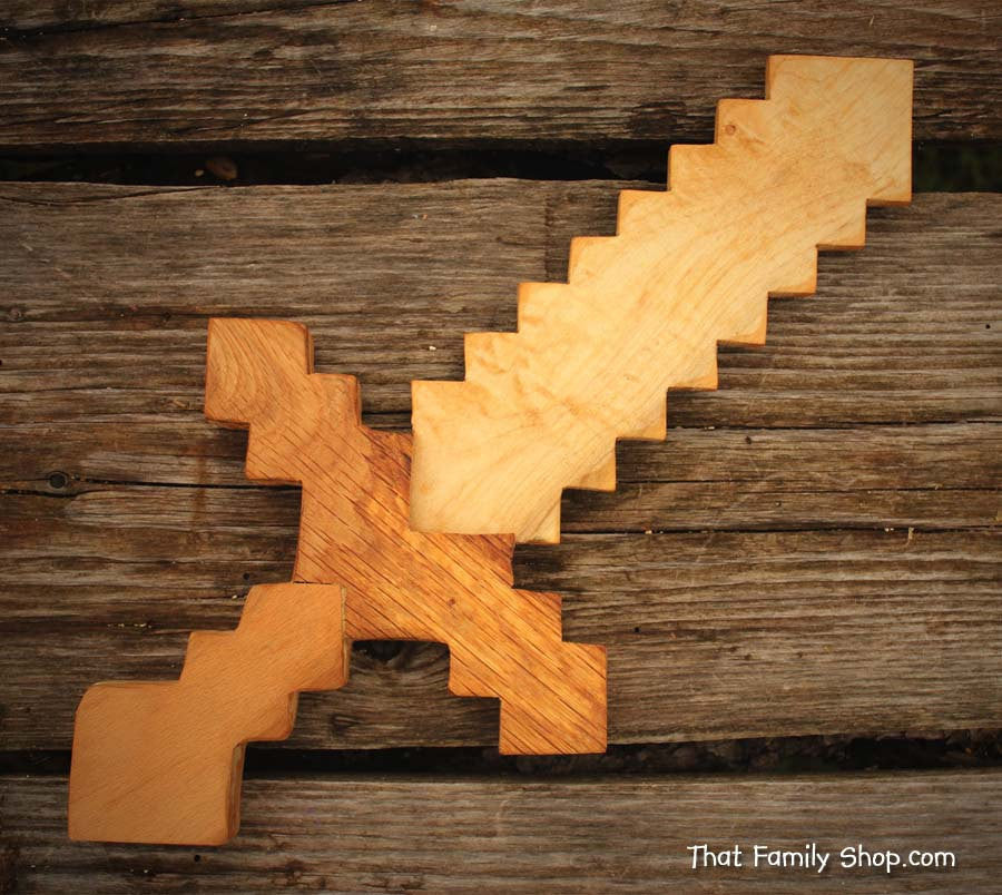 Minecraft Sword Wooden Toy Sword Computer/Video Game Replica Costume Prop-thatfamilyshop.com