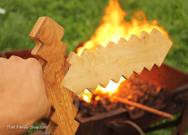 Minecraft Sword Wooden Toy Sword Computer/Video Game Replica Costume Prop-thatfamilyshop.com