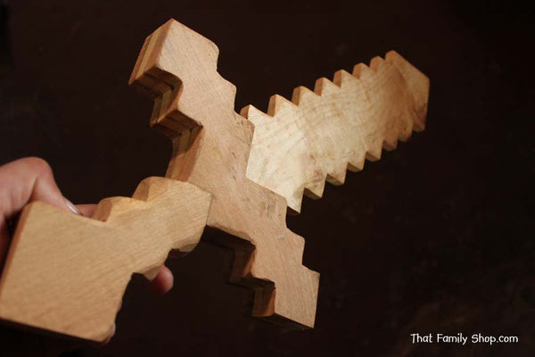 Minecraft Sword Wooden Toy Sword Computer/Video Game Replica Costume Prop-thatfamilyshop.com