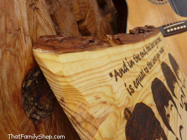 Beatles Wood Burned Wall Art Plaque Song Quote Fan Gift Famous Song Quote-thatfamilyshop.com