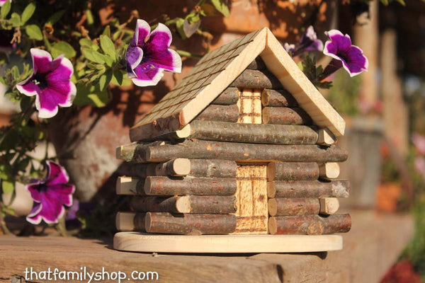 Miniature Cabin Cake Topper Rustic Wedding Display-thatfamilyshop.com