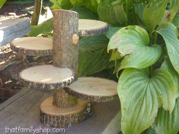Rustic 4-Tiered Stand Candles Flowers Wedding Table Center Piece Home Decor-thatfamilyshop.com