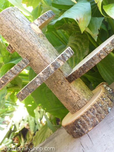 Rustic 4-Tiered Stand Candles Flowers Wedding Table Center Piece Home Decor-thatfamilyshop.com