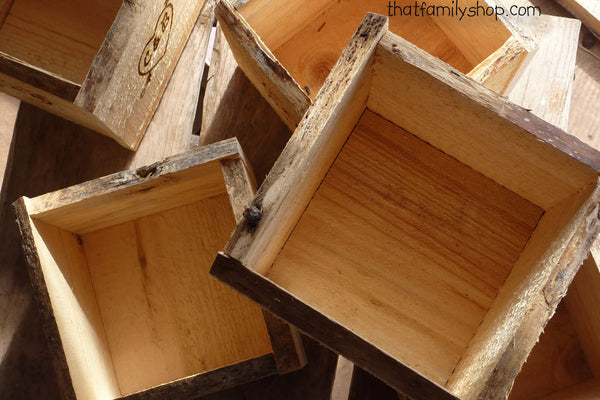 Personalized Rustic Box Table Decor Display Barnwood Woodsy Wedding-thatfamilyshop.com