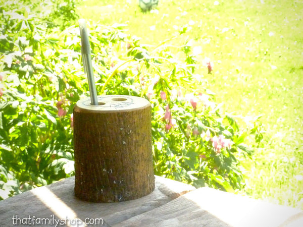 Rustic Wedding Guest Book Pen Holder Table Center Piece Heart Custom Initials-thatfamilyshop.com