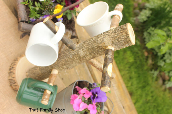 Kitchen Display Coffee Cup Tree Mug Holder Rustic Teacup-thatfamilyshop.com