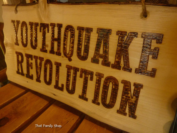 Rustic Sign Wood Burned Custom Plaque Names Cabin Personalized-thatfamilyshop.com