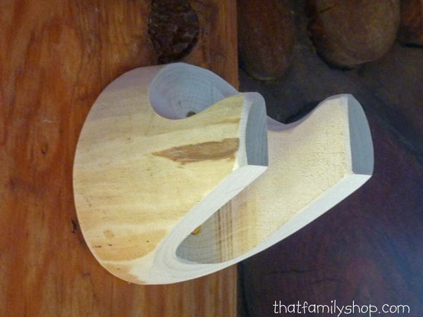 Wall-Mounted Log Guitar Hanger, Rustic Accessory for Musician, Banjo, Mandolin Player-thatfamilyshop.com