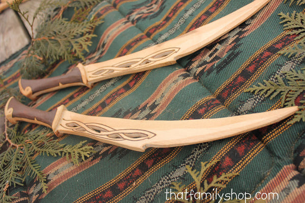 Tauriel's Blades Wood Replica Dagger Knives Sword LOTR Hobbit-thatfamilyshop.com