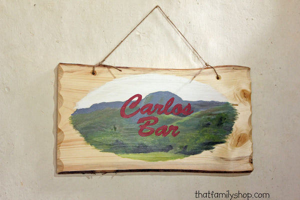 Custom Painted Scene Sign on a Rustic Wood Slab Wall Hanging Decor-thatfamilyshop.com