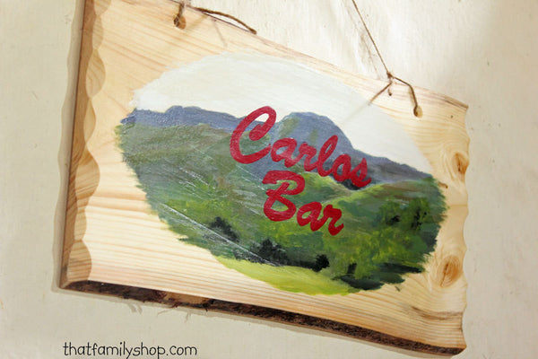 Custom Painted Scene Sign on a Rustic Wood Slab Wall Hanging Decor-thatfamilyshop.com